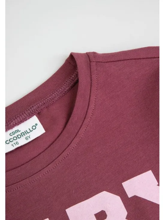 Coccodrillo T-Shirt ZC6143239VGA-017 Bordowy Regular Fit