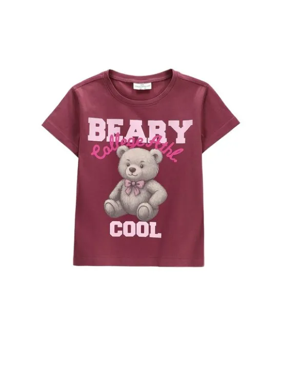 Coccodrillo T-Shirt ZC6143239VGA-017 Bordowy Regular Fit