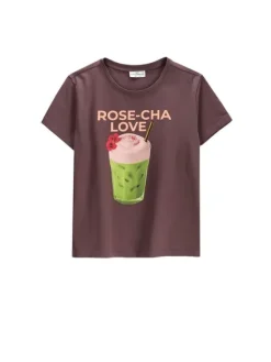 Coccodrillo T-Shirt ZC6143230VGA-018 Brązowy Regular Fit