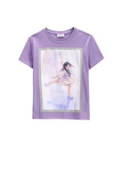 Coccodrillo T-Shirt ZC6143214VGA-016 Fioletowy Regular Fit
