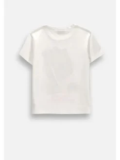 Coccodrillo T-Shirt ZC6143234VGA-003 Kremowy Regular Fit