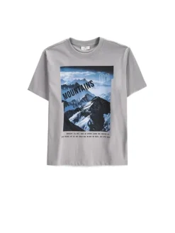Coccodrillo T-Shirt ZC6143204WBJ-019 Szary Regular Fit