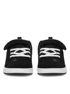 DC Shoes Sneakersy EO-COURT GRAFFIK ELASTIC TODDLER DC02547002 Czarny