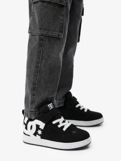 DC Shoes Sneakersy EO-COURT GRAFFIK ELASTIC TODDLER DC02547002 Czarny