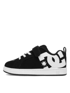 DC Shoes Sneakersy EO-COURT GRAFFIK ELASTIC TODDLER DC02547002 Czarny