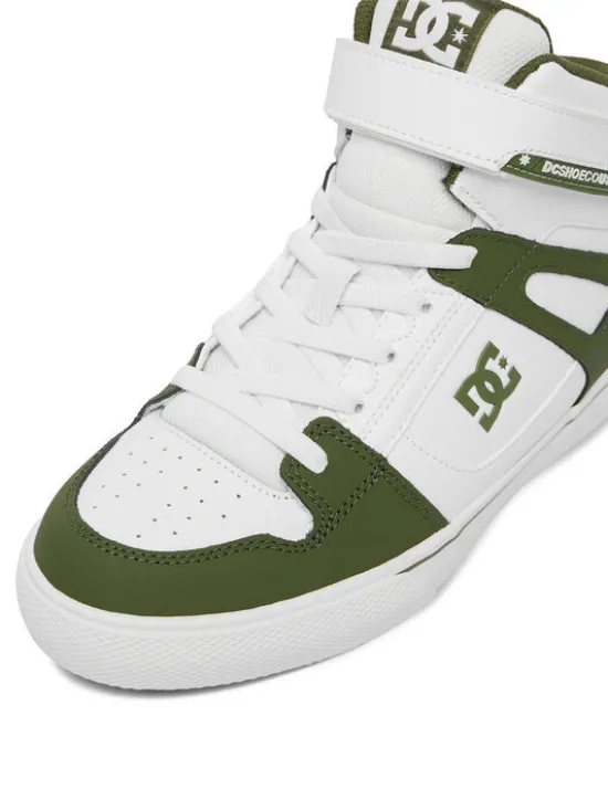 DC Shoes Sneakersy EO-PURE HI TOP EV BOYS DC01795301 Biały