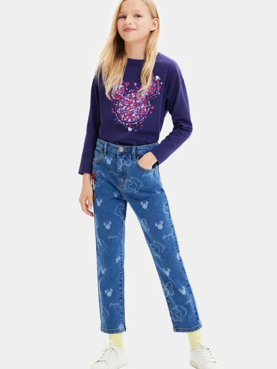 Desigual Jeansy 23WGDD07 Niebieski Regular Fit