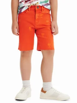 Desigual Szorty jeansowe 23SBDD01 Pomarańczowy Regular Fit