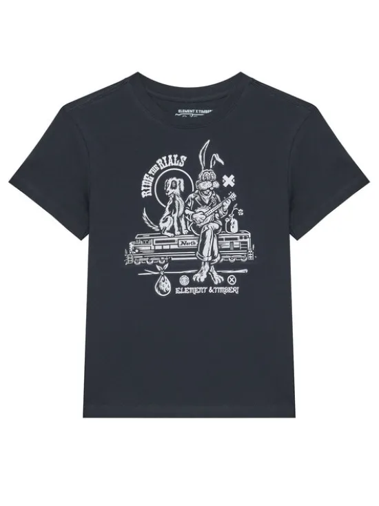 Element T-Shirt Timber Aboard ELBZT00259 Czarny Regular Fit