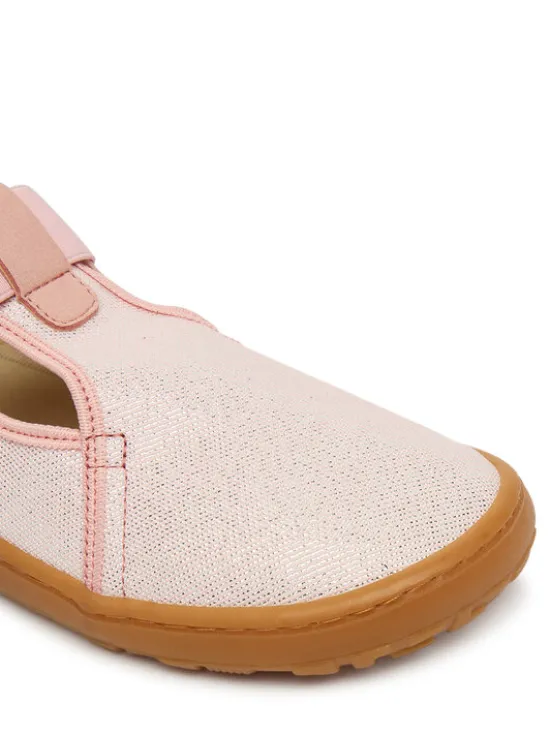 Froddo Kapcie Barefoot Canvas T-Bar G1700439-2 D Różowy