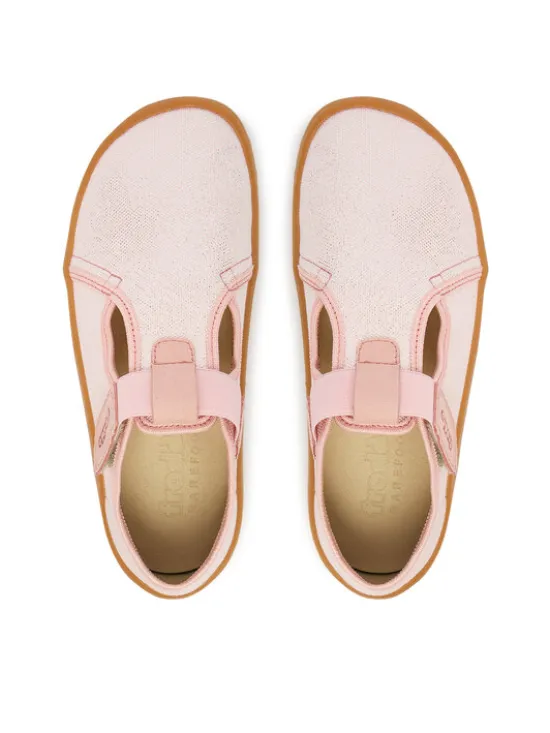 Froddo Kapcie Barefoot Canvas T-Bar G1700439-2 D Różowy