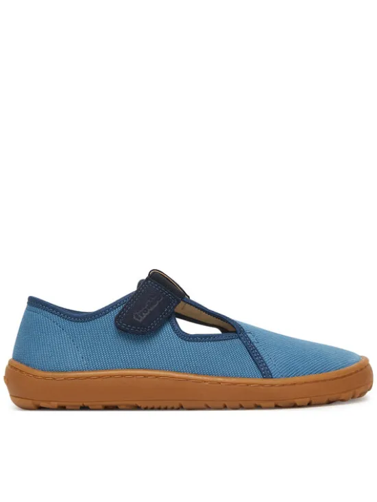 Froddo Kapcie Barefoot Canvas T-Bar G1700439-1 D Niebieski