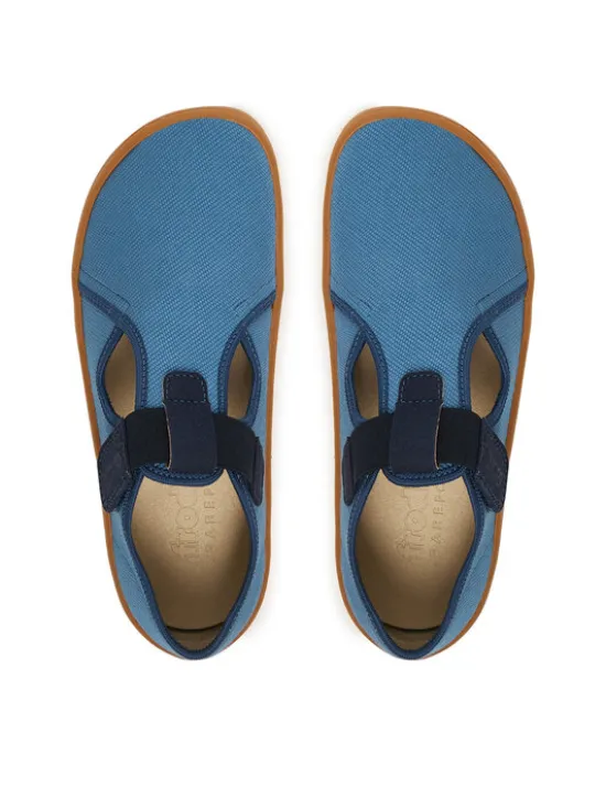 Froddo Kapcie Barefoot Canvas T-Bar G1700439-1 D Niebieski
