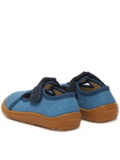 Froddo Kapcie Barefoot Canvas T-Bar G1700439-1 M Niebieski
