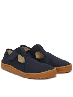 Froddo Kapcie Barefoot Canvas T-Bar G1700439 D Granatowy