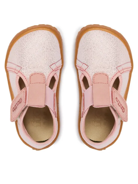 Froddo Kapcie Barefoot Canvas T-Bar G1700439-2 M Różowy