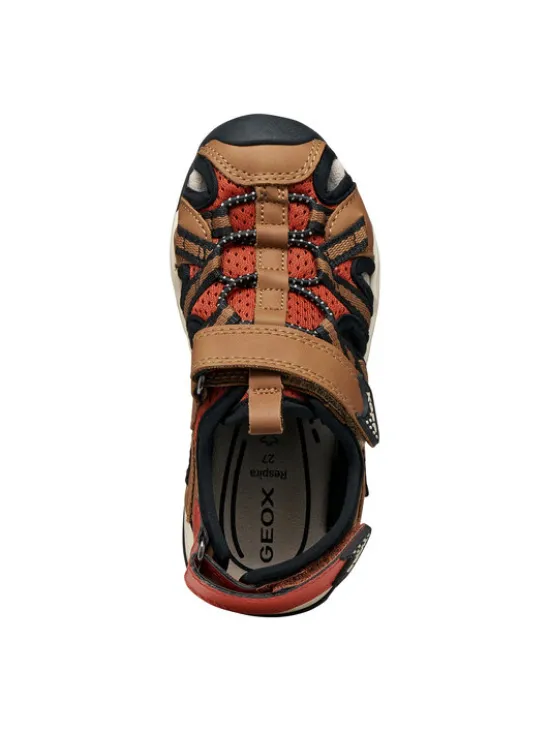 Geox Sandały Jr Borealis J450RB 014ME CD6N6 S Brązowy