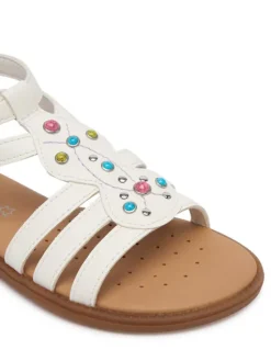 Geox Sandały Jr Sandal Karly J6535D 000BC C0653 S Biały