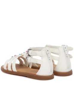 Geox Sandały Jr Sandal Karly J6535D 000BC C0653 S Biały
