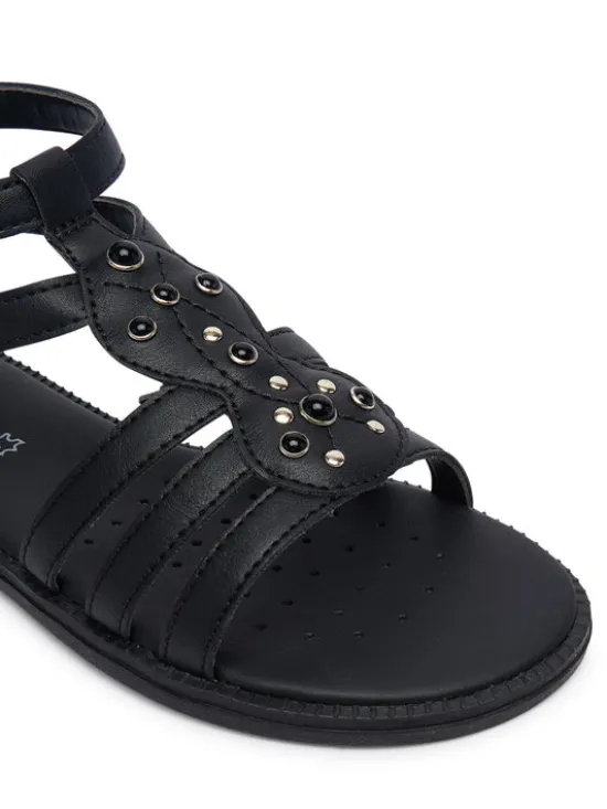 Geox Sandały Jr Sandal Karly J6535D 000BC C9258 S Czarny