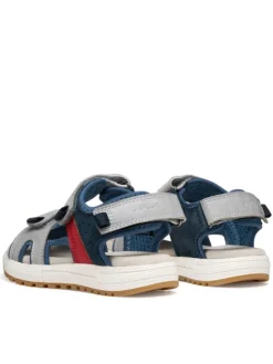 Geox Sandały J Sandal Alben Boy J35AVA 01522 C1F4W M Szary