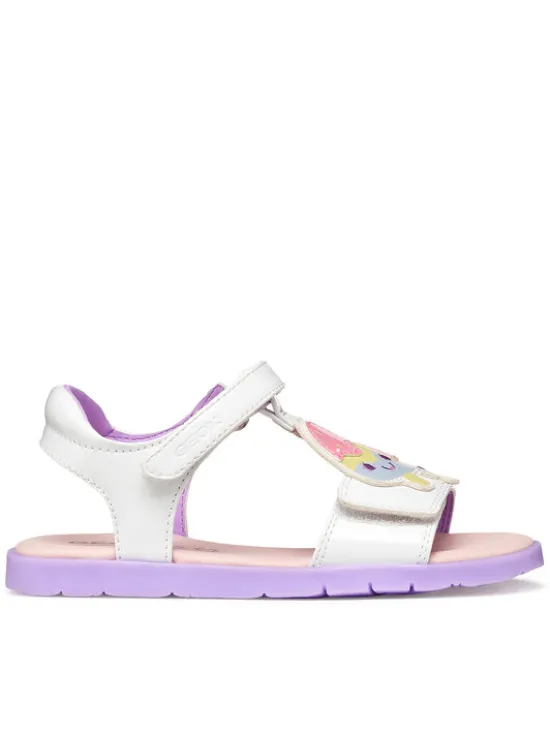 Geox Sandały J Sandal Joyfoot Gir J65P1C 000HH C0761 D Biały