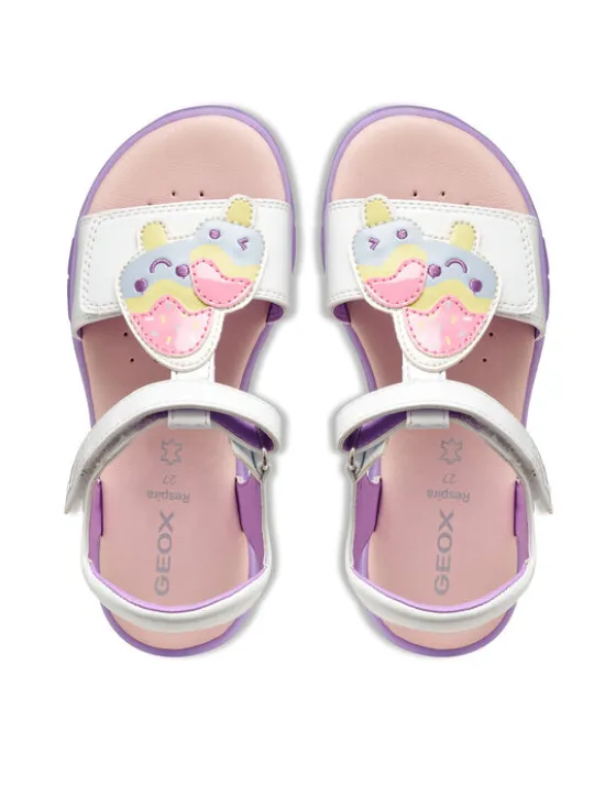 Geox Sandały J Sandal Joyfoot Gir J65P1C 000HH C0761 D Biały