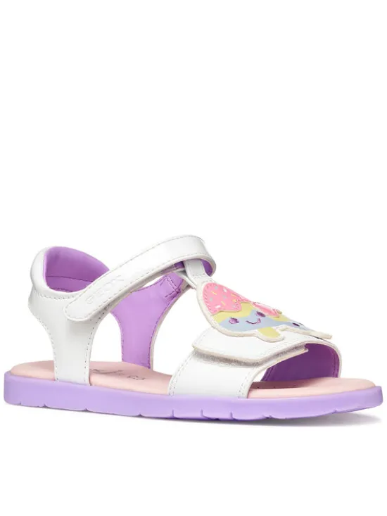 Geox Sandały J Sandal Joyfoot Gir J65P1C 000HH C0761 D Biały