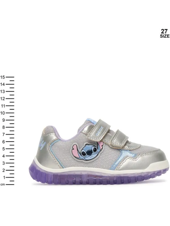 Geox Sneakersy B Lightyloo Girl B6561C 0AJAS C1316 Srebrny