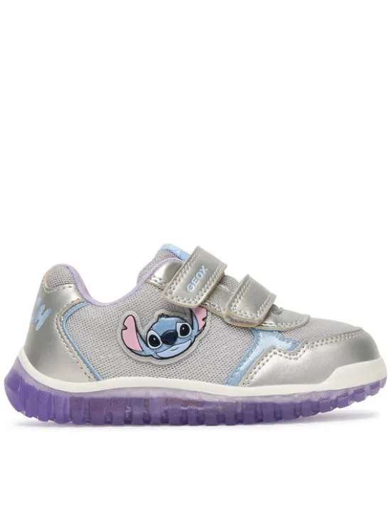 Geox Sneakersy B Lightyloo Girl B6561C 0AJAS C1316 Srebrny
