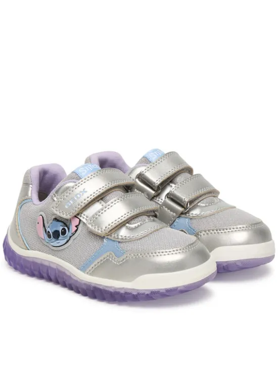 Geox Sneakersy B Lightyloo Girl B6561C 0AJAS C1316 Srebrny