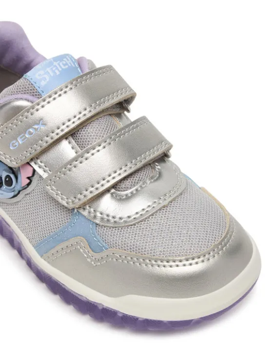 Geox Sneakersy B Lightyloo Girl B6561C 0AJAS C1316 Srebrny