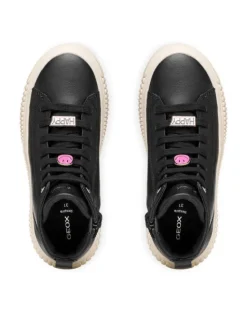 Geox Sneakersy J Laquinny Girl J66M3A 000BC C9999 S Czarny