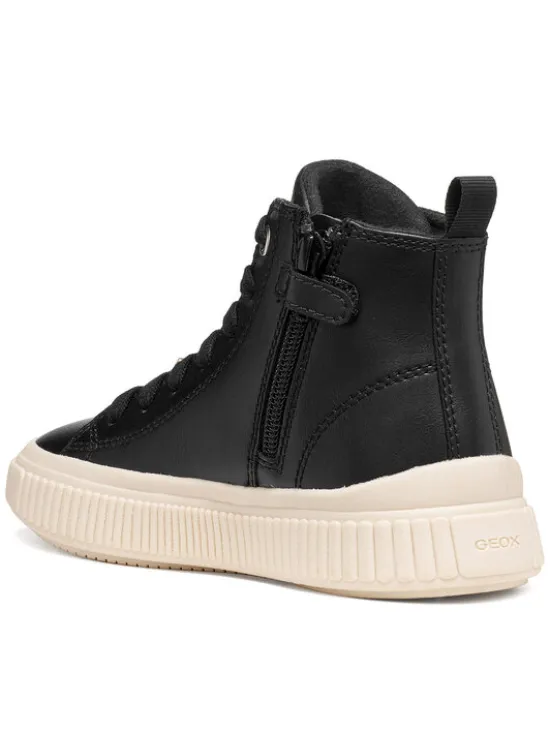 Geox Sneakersy J Laquinny Girl J66M3A 000BC C9999 S Czarny