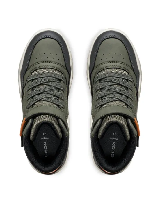 Geox Sneakersy J Perth Boy J367RF 0MEMS C3009 M Zielony ciemny
