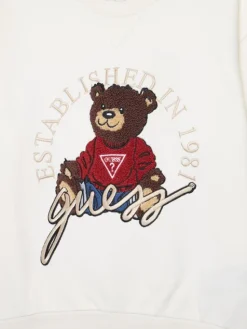 Guess Bluza H5YJ00 KAX74 Biały Oversize