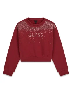Guess Bluza J6BQ02 K6084 Bordowy Relaxed Fit