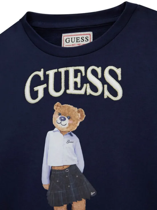 Guess Bluza J6YQ01 K4419 Granatowy Regular Fit