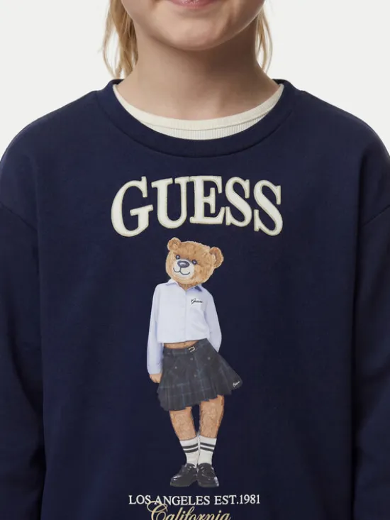 Guess Bluza J6YQ01 K4419 Granatowy Regular Fit