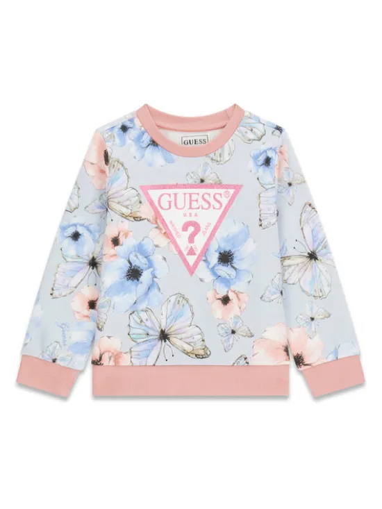 Guess Bluza K6RQ02 KA6R4 Niebieski Regular Fit