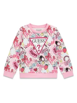 Guess Bluza K6YQ04 K3845 Różowy Regular Fit
