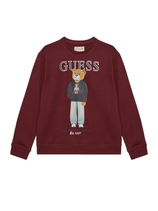 Guess Bluza L6YQ07 K4049 Bordowy Regular Fit