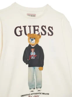 Guess Bluza L6YQ07 K4049 Kremowy Regular Fit