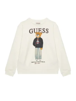 Guess Bluza L6YQ07 K4049 Kremowy Regular Fit