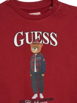 Guess Bluza N6BQ03 K6112 Czerwony ciemny Regular Fit