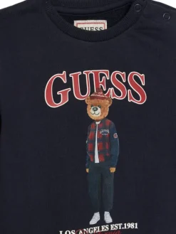 Guess Bluza N6BQ03 K6112 Granatowy Regular Fit