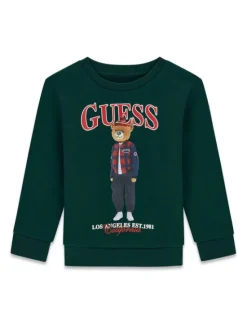 Guess Bluza N6BQ03 K6112 Zielony ciemny Regular Fit