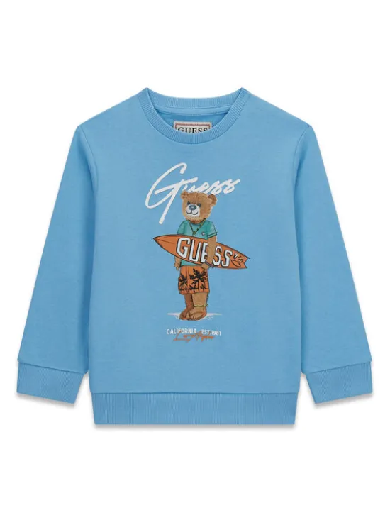 Guess Bluza N6GQ04 KA6R4 Niebieski Regular Fit
