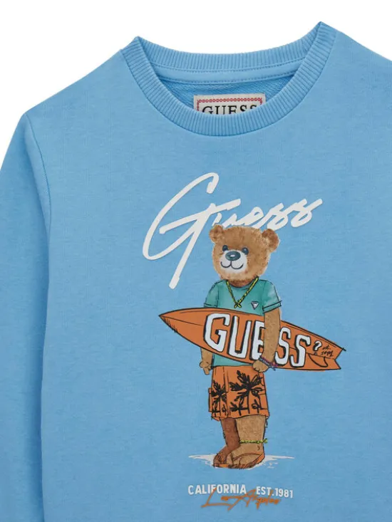 Guess Bluza N6GQ04 KA6R4 Niebieski Regular Fit