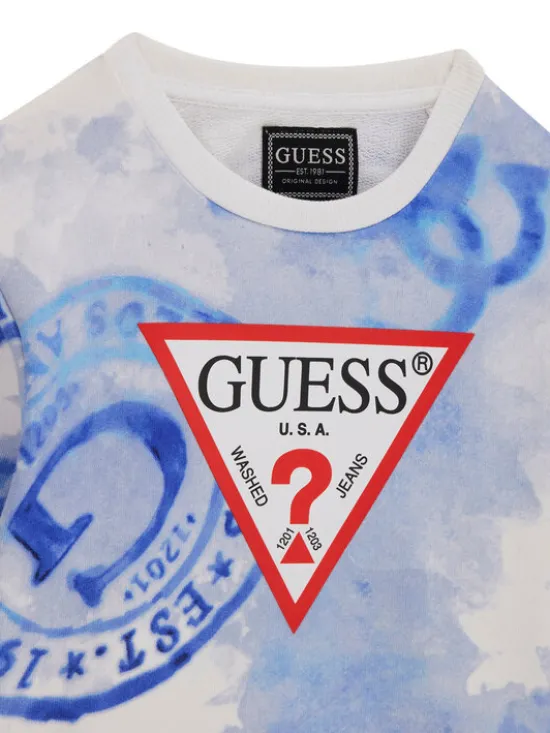 Guess Bluza N6GQ00 KA6R4 Niebieski Regular Fit